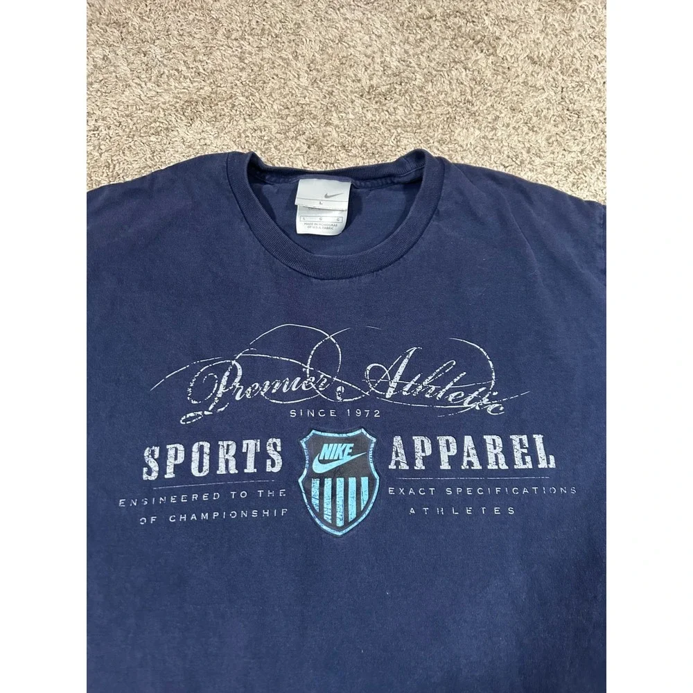 Vintage Nike Premier Athlete Sports Apparel T‎ Shirt Mens Large Tee